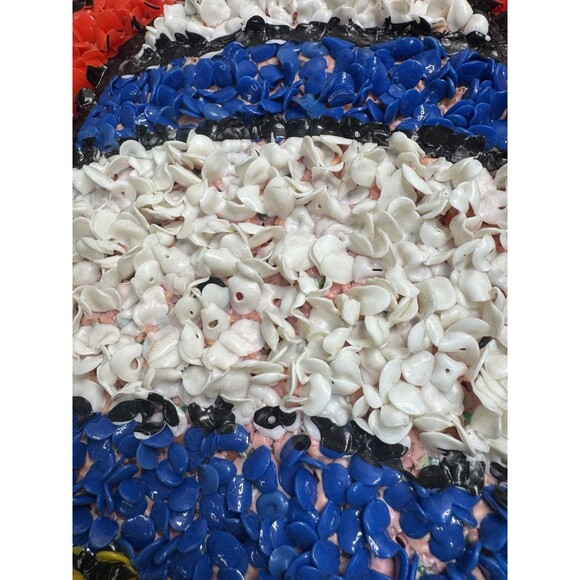 Vintage Melted Plastic Popcorn 3 Christmas Bells Rare HTF Holiday Bow - Picture 4 of 5